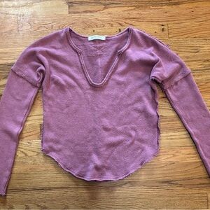 We The Free Mauve Long Sleeve Top